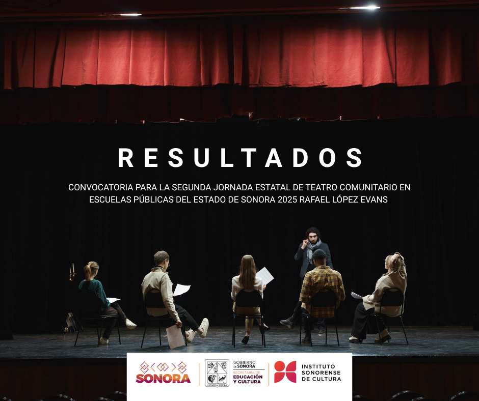 Resultados de la convocatoria para la Segunda Jornada Estatal de Teatro Comunitario en Escuelas Públicas del Estado de Sonora 2025 Rafael López Evans